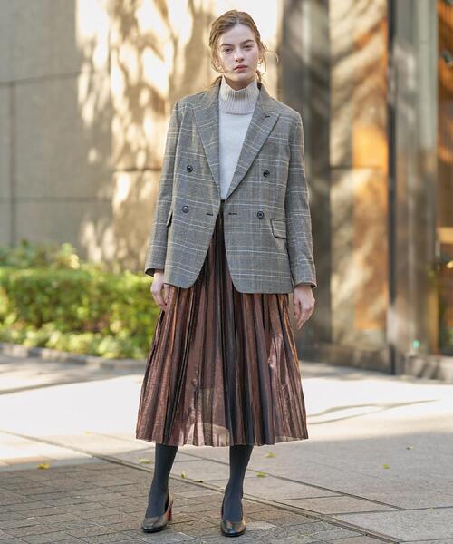 DRESSTERIOR（ドレステリア）の「【otonaMUSE 11月号掲載】サキソニーグレンチェックジャケット（テーラードジャケット・レディース・ダークブラウン系1・34/38/36）」の4枚目の写真