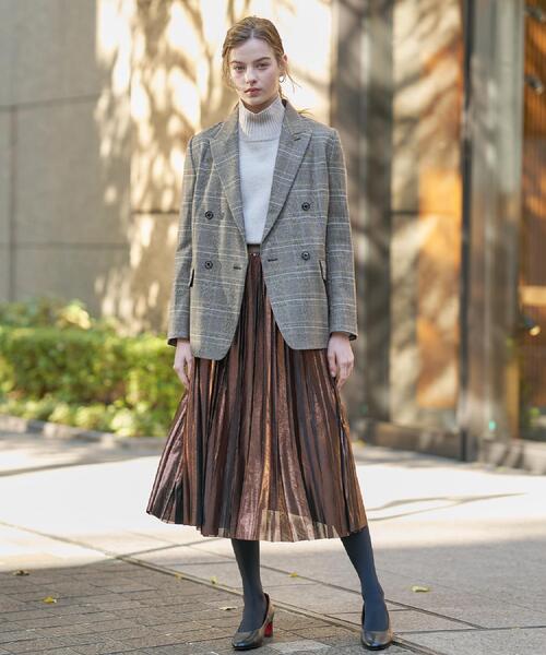 DRESSTERIOR（ドレステリア）の「【otonaMUSE 11月号掲載】サキソニーグレンチェックジャケット（テーラードジャケット・レディース・ダークブラウン系1・34/38/36）」の5枚目の写真