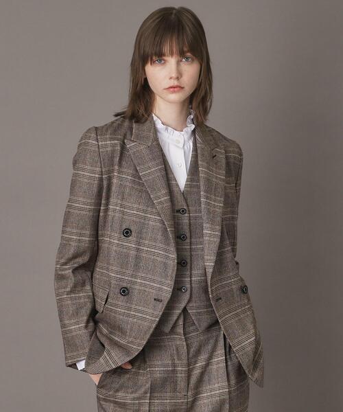 DRESSTERIOR（ドレステリア）の「【otonaMUSE 11月号掲載】サキソニーグレンチェックジャケット（テーラードジャケット・レディース・ダークブラウン系1・34/38/36）」の6枚目の写真