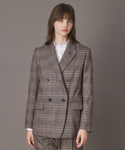 DRESSTERIOR（ドレステリア）の「【otonaMUSE 11月号掲載】サキソニーグレンチェックジャケット（テーラードジャケット・レディース・ダークブラウン系1・34/38/36）」の8枚目の写真