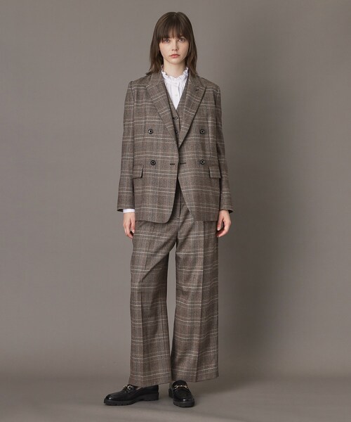 DRESSTERIOR（ドレステリア）の「【otonaMUSE 11月号掲載】サキソニーグレンチェックジャケット（テーラードジャケット・レディース・ダークブラウン系1・34/38/36）」の11枚目の写真