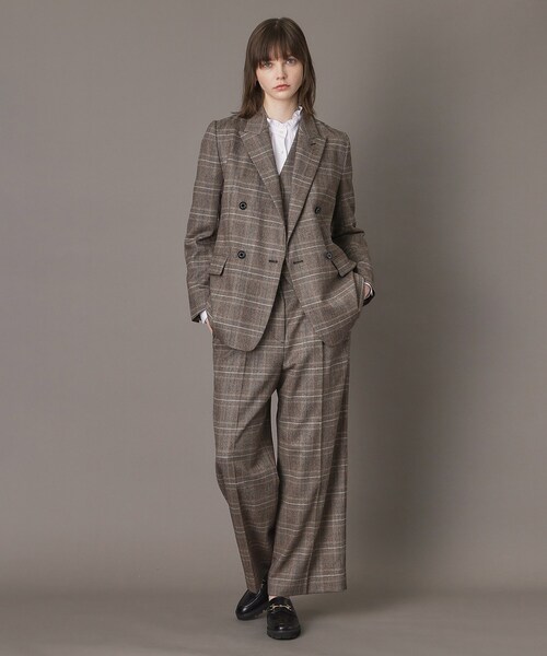 DRESSTERIOR（ドレステリア）の「【otonaMUSE 11月号掲載】サキソニーグレンチェックジャケット（テーラードジャケット・レディース・ダークブラウン系1・34/38/36）」の12枚目の写真