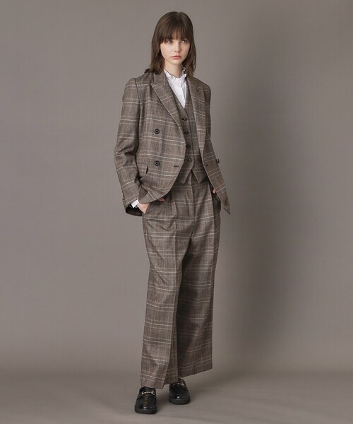 DRESSTERIOR（ドレステリア）の「【otonaMUSE 11月号掲載】サキソニーグレンチェックジャケット（テーラードジャケット・レディース・ダークブラウン系1・34/38/36）」の13枚目の写真
