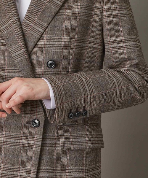 DRESSTERIOR（ドレステリア）の「【otonaMUSE 11月号掲載】サキソニーグレンチェックジャケット（テーラードジャケット・レディース・ダークブラウン系1・34/38/36）」の16枚目の写真