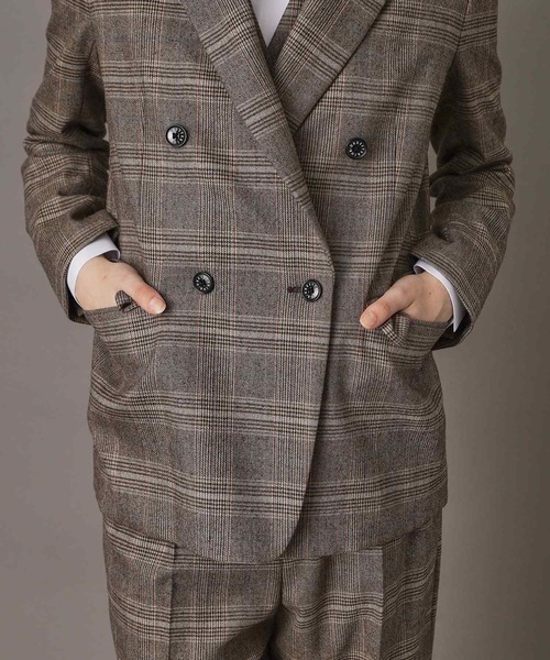 DRESSTERIOR（ドレステリア）の「【otonaMUSE 11月号掲載】サキソニーグレンチェックジャケット（テーラードジャケット・レディース・ダークブラウン系1・34/38/36）」の17枚目の写真