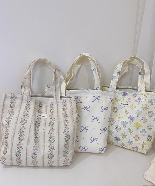 VIBGYOR(ヴィブジョー)の「Liaa/花柄 リボン ミニトート ランチバッグ A18695(トートバッグ・レディース・その他1/その他2/その他3/その他5/その他4・FREE)」の9枚目の写真