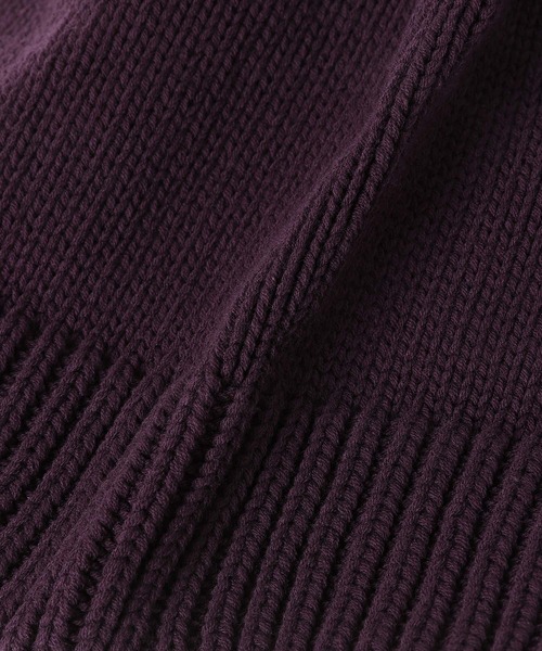 crepuscule（クレプスキュール）の「crepuscule Knit Cap 1 2503-024（ニットキャップ/ビーニー・メンズ・パープル/ブラック/カーキ/グレー・FREE）」の8枚目の写真
