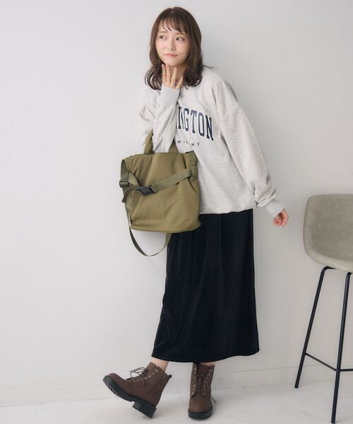 RETRO GIRL(レトロガール)の「撥水2WAYバッグ(ショルダーバッグ・レディース・ブラック/ライトグレー/グリーン・ONE SIZE)」の7枚目の写真