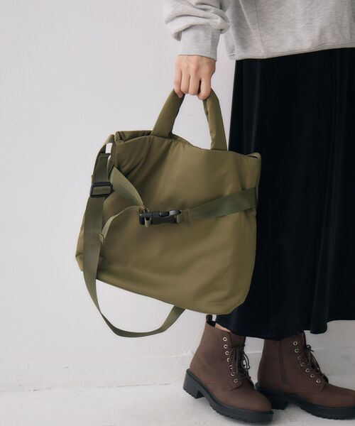 RETRO GIRL(レトロガール)の「撥水2WAYバッグ(ショルダーバッグ・レディース・ブラック/ライトグレー/グリーン・ONE SIZE)」の10枚目の写真