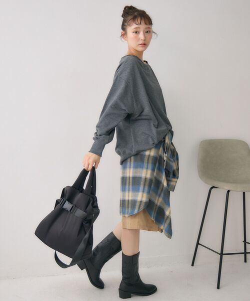 RETRO GIRL(レトロガール)の「撥水2WAYバッグ(ショルダーバッグ・レディース・ブラック/ライトグレー/グリーン・ONE SIZE)」の16枚目の写真