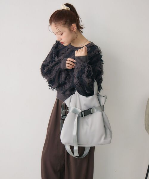 RETRO GIRL(レトロガール)の「撥水2WAYバッグ(ショルダーバッグ・レディース・ブラック/ライトグレー/グリーン・ONE SIZE)」の22枚目の写真