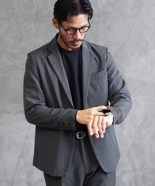 crewr テーラードジャケット サイズ3 グレー系 Amazon.co.jp: メンズ耐シワ性極薄アイスシルクスーツジャケット、春