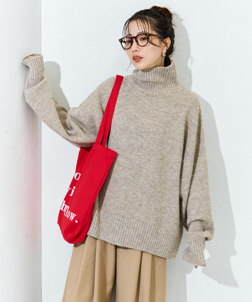 FREAK'S STORE(フリークスストア)の「限定展開 リブ タートルネック ニット プルオーバー(ニット/セーター・レディース・グレー/ブラック/ライトグレー/ベージュ/イエロー・フリ-)」の4枚目の写真