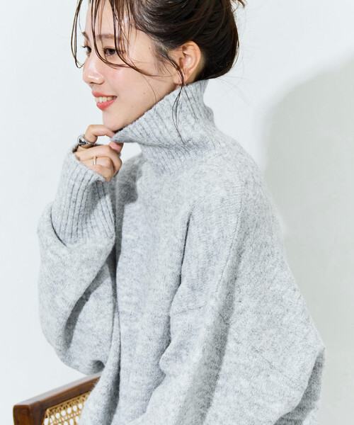 セール】限定展開 リブ タートルネック ニット プルオーバー（ニット