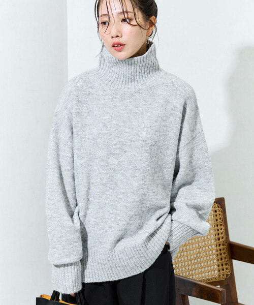 セール】限定展開 リブ タートルネック ニット プルオーバー（ニット