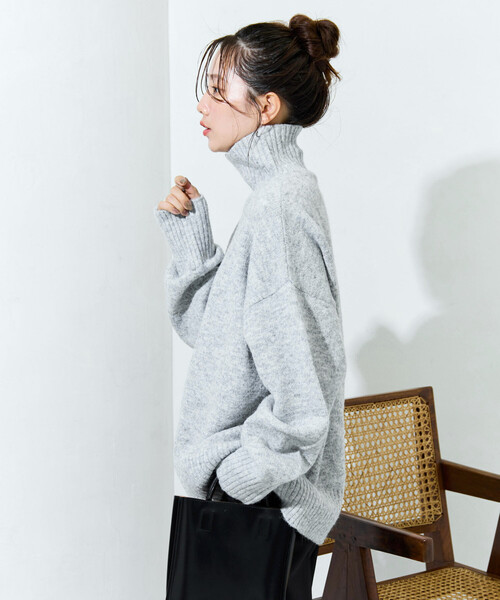 セール】限定展開 リブ タートルネック ニット プルオーバー（ニット