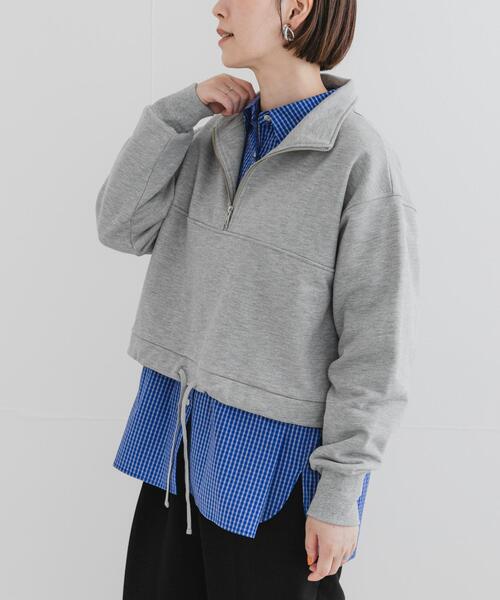 URBAN RESEARCH ROSSO WOMEN(アーバンリサーチ ロッソ)の「F by ROSSO ハーフジップスウェット(スウェット・レディース・ネイビー/グレー・FREE)」の18枚目の写真