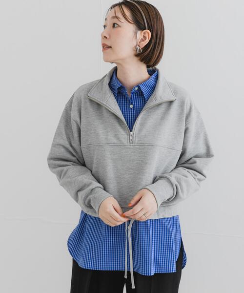 URBAN RESEARCH ROSSO WOMEN(アーバンリサーチ ロッソ)の「F by ROSSO ハーフジップスウェット(スウェット・レディース・ネイビー/グレー・FREE)」の20枚目の写真