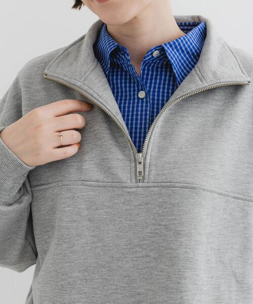 URBAN RESEARCH ROSSO WOMEN(アーバンリサーチ ロッソ)の「F by ROSSO ハーフジップスウェット(スウェット・レディース・ネイビー/グレー・FREE)」の4枚目の写真