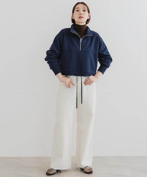 URBAN RESEARCH ROSSO WOMEN(アーバンリサーチ ロッソ)の「F by ROSSO ハーフジップスウェット(スウェット・レディース・ネイビー/グレー・FREE)」の11枚目の写真