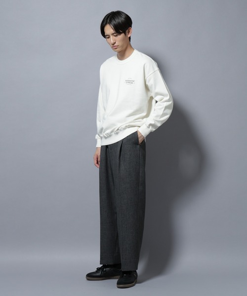 NANO universe(ナノユニバース)の「ヴィンテージライク エディトリアル デザインスウェット(スウェット・メンズ・チャコール/オフホワイト/ブラウン・L/M)」の16枚目の写真