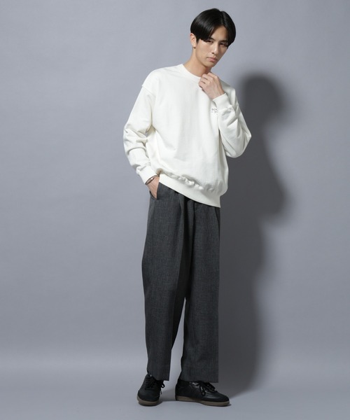 NANO universe(ナノユニバース)の「ヴィンテージライク エディトリアル デザインスウェット(スウェット・メンズ・チャコール/オフホワイト/ブラウン・L/M)」の15枚目の写真