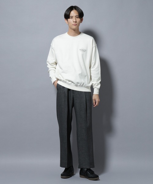 NANO universe(ナノユニバース)の「ヴィンテージライク エディトリアル デザインスウェット(スウェット・メンズ・チャコール/オフホワイト/ブラウン・L/M)」の14枚目の写真