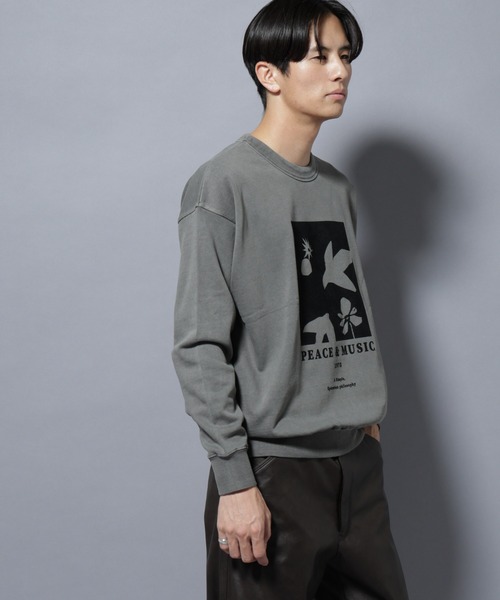 NANO universe(ナノユニバース)の「ヴィンテージライク エディトリアル デザインスウェット(スウェット・メンズ・チャコール/オフホワイト/ブラウン・L/M)」の18枚目の写真