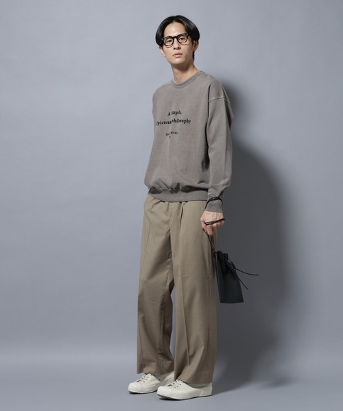 NANO universe(ナノユニバース)の「ヴィンテージライク エディトリアル デザインスウェット(スウェット・メンズ・チャコール/オフホワイト/ブラウン・L/M)」の7枚目の写真