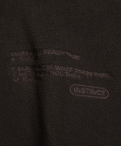 PUBLUX(パブリュクス)の「PUBLUX/パブリュクス レタリング 刺繍 フリース ジップ ビッグ パーカー 限定展開(パーカー・レディース・ブラウン/ナチュラル/チャコールグレー・フリ-)」の8枚目の写真