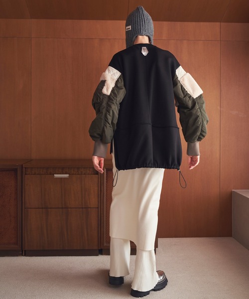 OMMO(オーエムエムオー)の「LONG SK LAYERED KT PT(その他パンツ・レディース・ブラック/オフホワイト/レッド・36/38)」の12枚目の写真