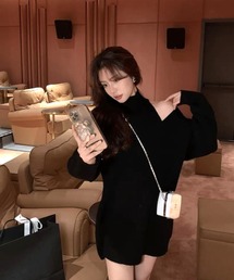 CANVAS+（キャンバスプラス）の「【CANVAS＋】ハイネックニット×深VワンピースSET（ワンピース）」