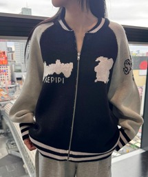 repipi armario(レピピ アルマリオ)のルーズニットスタジャン(ニット/セーター)