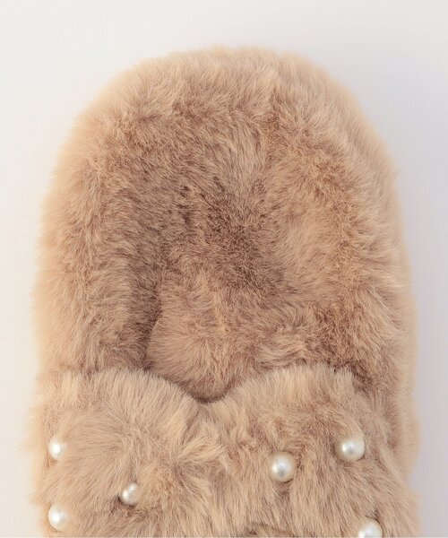 Ampersand（アンパサンド）の「ふわもちリボン手袋（手袋・キッズ・アイボリー/ベージュ/ラベンダー・95/120/140）」の9枚目の写真