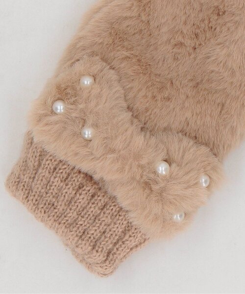 Ampersand（アンパサンド）の「ふわもちリボン手袋（手袋・キッズ・アイボリー/ベージュ/ラベンダー・95/120/140）」の10枚目の写真