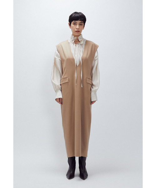 セール】ウールサテンワンピース（ドレス）｜1er Arrondissement