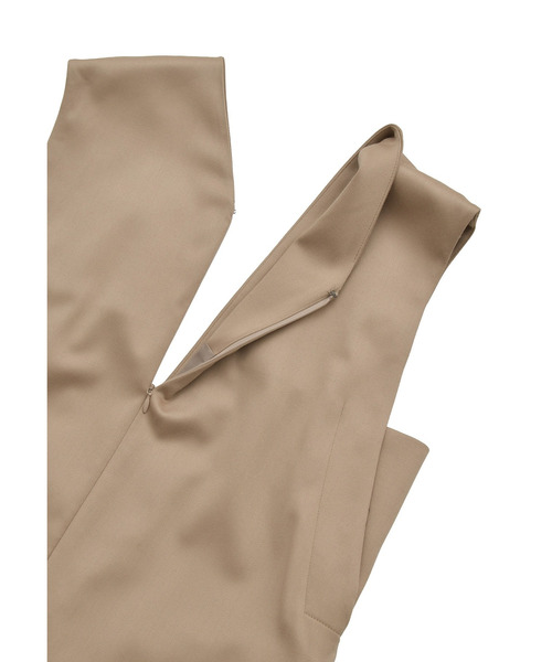 最終価格1er Arrondissement ウールサテンワンピース　カーキ ウールサテンワンピース】｜1er Arrondissement（プルミエ アロン