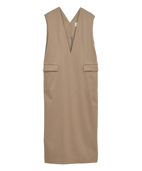 最終価格1er Arrondissement ウールサテンワンピース　カーキ セール】ウールサテンワンピース（ドレス）｜1er Arrondissement