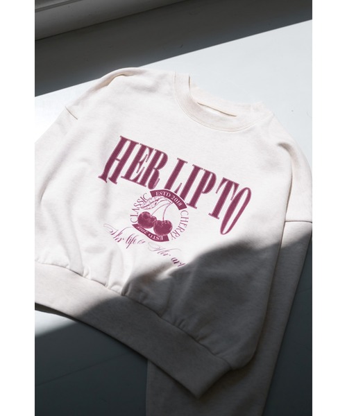 トップス Classic Cherry Sweatshirt herlipto Classic Cherry Sweatshirt（スウェット）｜Her lip to（ハー
