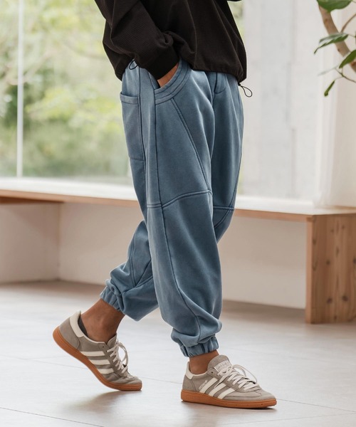 CAMBIO(カンビオ)の「mp14293-裏毛フェード加工ジョガーパンツ(25180CM)(スウェットパンツ・メンズ・ブラック/グレー/ブルー・S/M/L)」の1枚目の写真