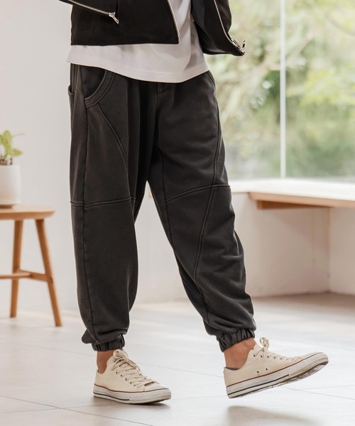 mp14293-裏毛フェード加工ジョガーパンツ(25180CM)（スウェットパンツ