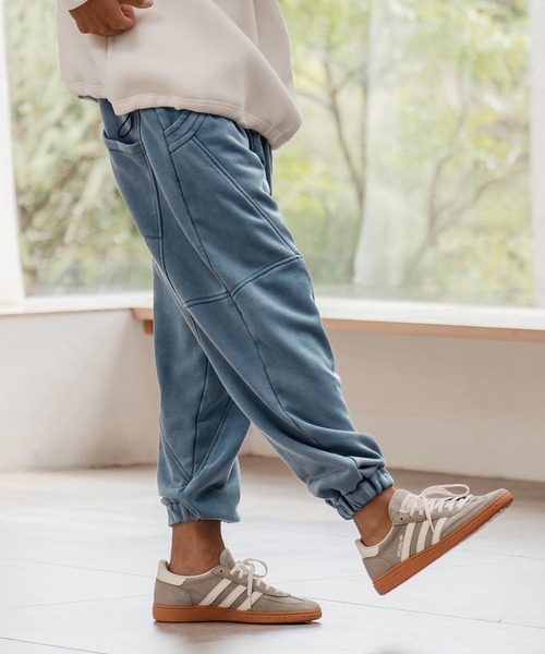 CAMBIO(カンビオ)の「mp14293-裏毛フェード加工ジョガーパンツ(25180CM)(スウェットパンツ・メンズ・ブラック/グレー/ブルー・S/M/L)」の4枚目の写真