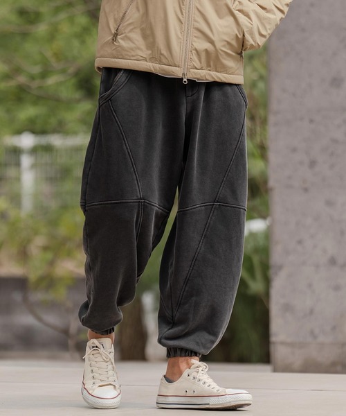 CAMBIO(カンビオ)の「mp14293-裏毛フェード加工ジョガーパンツ(25180CM)(スウェットパンツ・メンズ・ブラック/グレー/ブルー・S/M/L)」の5枚目の写真