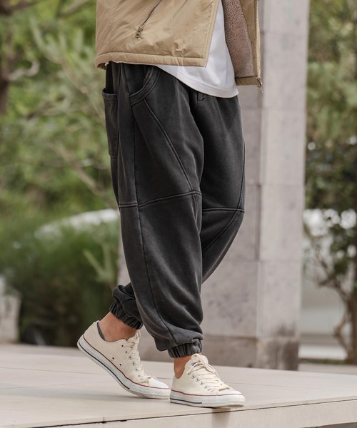 CAMBIO(カンビオ)の「mp14293-裏毛フェード加工ジョガーパンツ(25180CM)(スウェットパンツ・メンズ・ブラック/グレー/ブルー・S/M/L)」の9枚目の写真