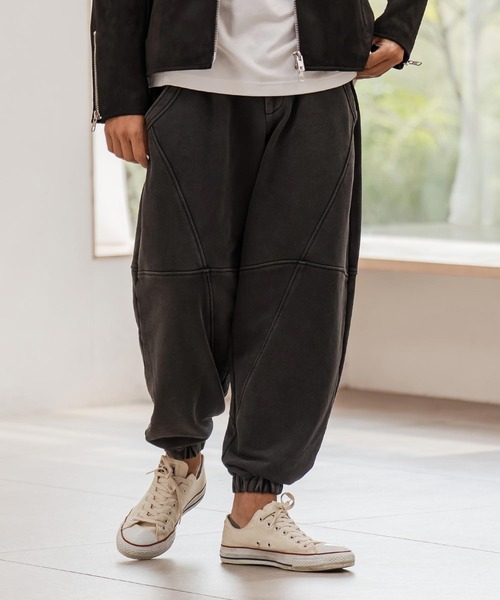 CAMBIO(カンビオ)の「mp14293-裏毛フェード加工ジョガーパンツ(25180CM)(スウェットパンツ・メンズ・ブラック/グレー/ブルー・S/M/L)」の7枚目の写真