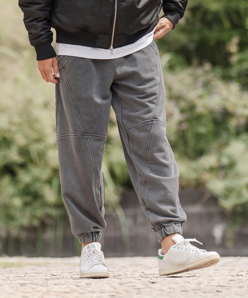 CAMBIO(カンビオ)の「mp14293-裏毛フェード加工ジョガーパンツ(25180CM)(スウェットパンツ・メンズ・ブラック/グレー/ブルー・S/M/L)」の17枚目の写真