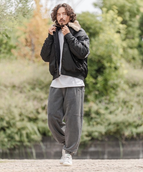 mp14293-裏毛フェード加工ジョガーパンツ(25180CM)（スウェットパンツ