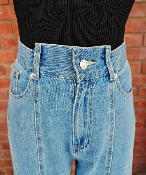 esutoreja（エストレジャ）の「パネルラインワイドデニム（デニムパンツ・レディース・ブルー/ブラック・S/M）」の14枚目の写真