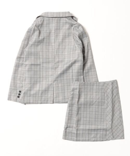 セール】2点セットアップ チェック柄テーラードジャケット＆ミニ