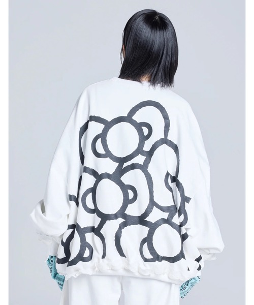 Little sunny bite（リトルサニーバイト）の「【8】【Little sunny bite】hello kitty x little sunny bite sweat top（スウェット・レディース・ホワイト/ブラック/ピンク・MEDIUM/SMALL）」の13枚目の写真